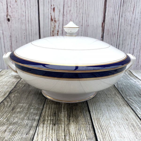 Royal Worcester Howard Cobalt Blue (Gold Trim) Lidded Serving Dish