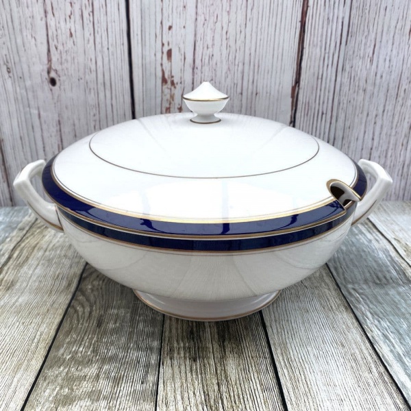 Royal Worcester Howard Cobalt Blue (Gold Trim) Lidded Soup Tureen