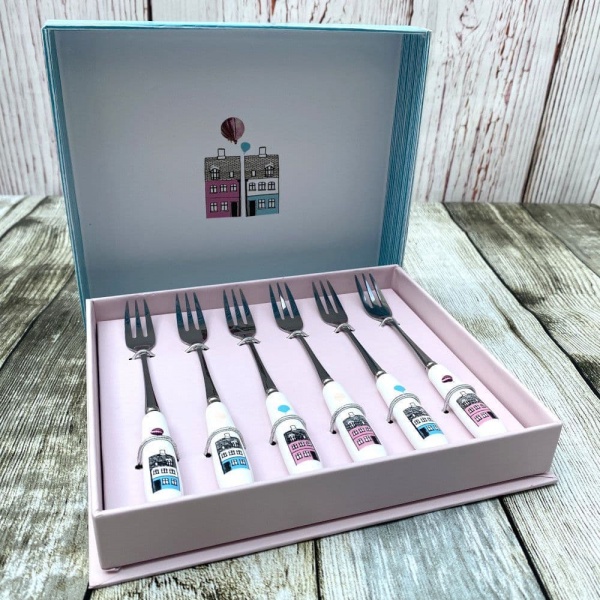 Royal Worcester Up, Up & Away Pastry Forks (Set of 6)