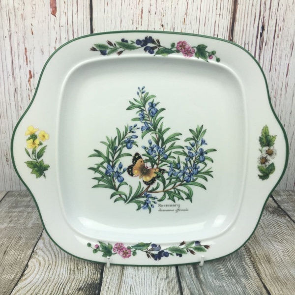 Royal Worcester, Worcester Herbs  Square Cake Plate (Made in England)