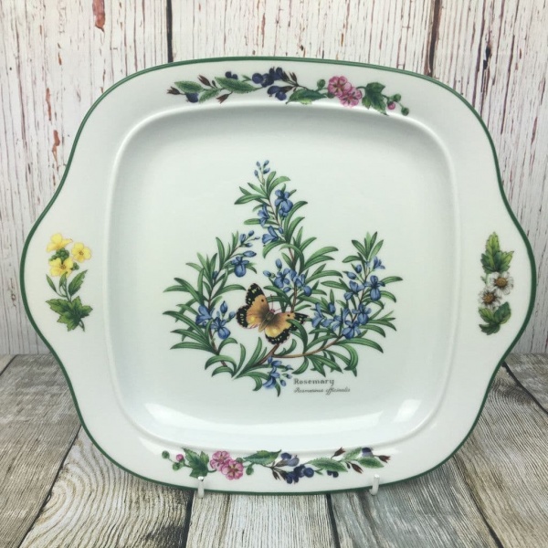 Royal Worcester, Worcester Herbs Square Cake Plate (Made in England)