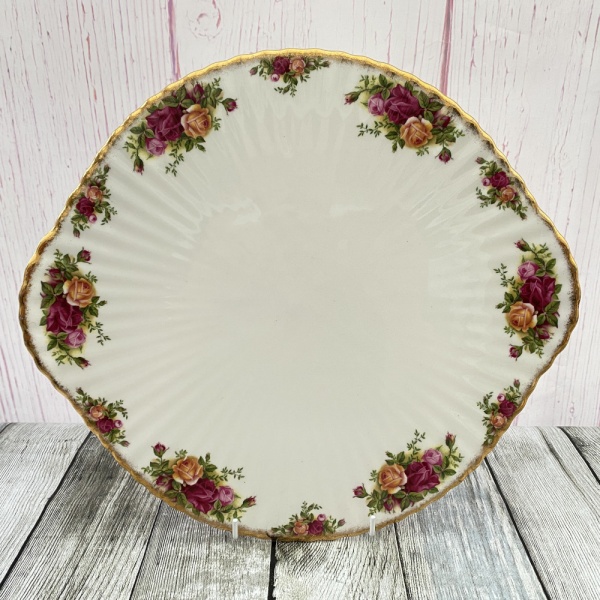 Royal Albert Old Country Roses Eared Gateau Serving Plate, 13.5''