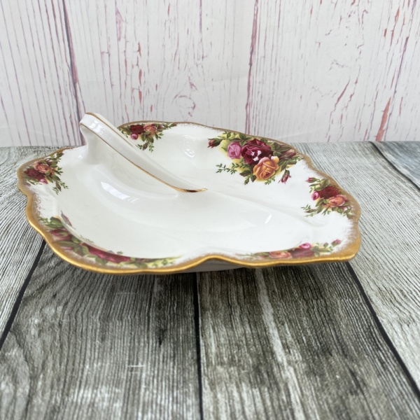 Royal Albert Old Country Roses Leaf Dish (Handled)