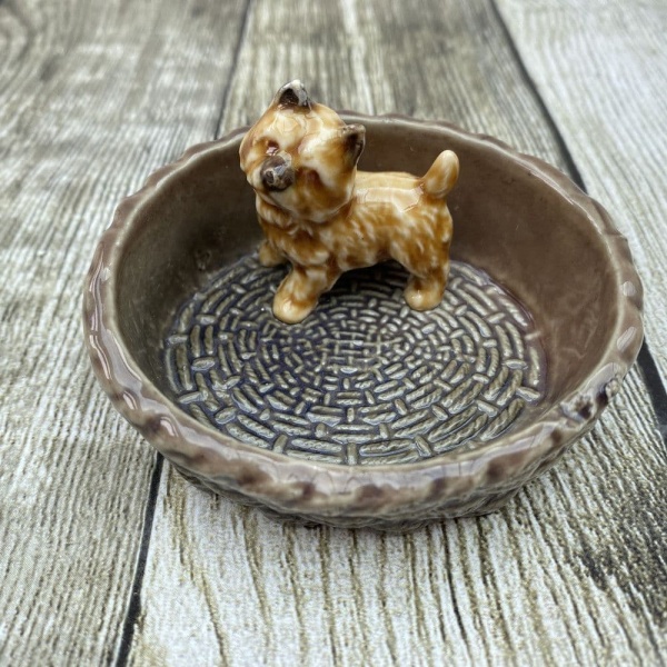 Wade Whimsies - Cairn Terrier Standing  in Basket