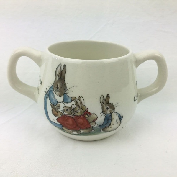 Wedgwood, Beatrix Potter, Peter Rabbit Double Handled Cups/Mugs - There were four little rabbits.