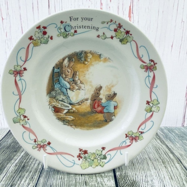 Wedgwood Beatrix Potter Peter Rabbit For Your Christening Tea Plate
