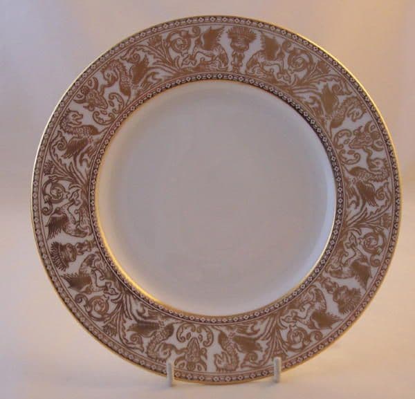 Wedgwood Gold Florentine (W4219) Eight Inch Plates