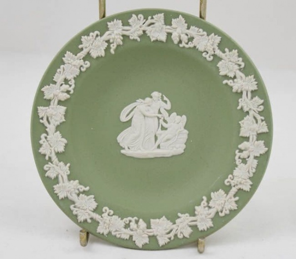 Wedgwood Jasperware Sage Green Pin Tray