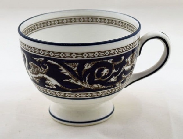 Wedgwood Navy Florentine Tea Cups