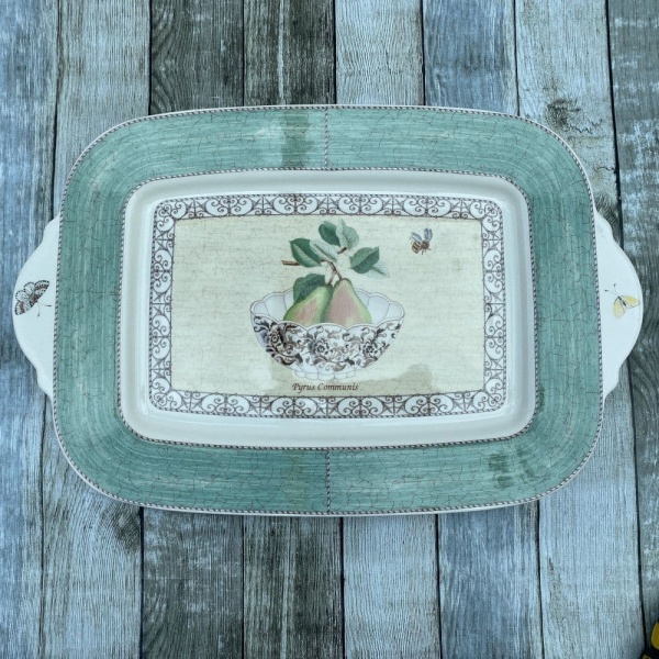 Wedgwood Sarah's Garden Oblong Handled Platter (Green)
