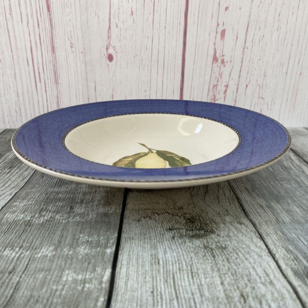 Wedgwood Sarah's Garden Soup Plate, 9'' (Blue with Lemon)