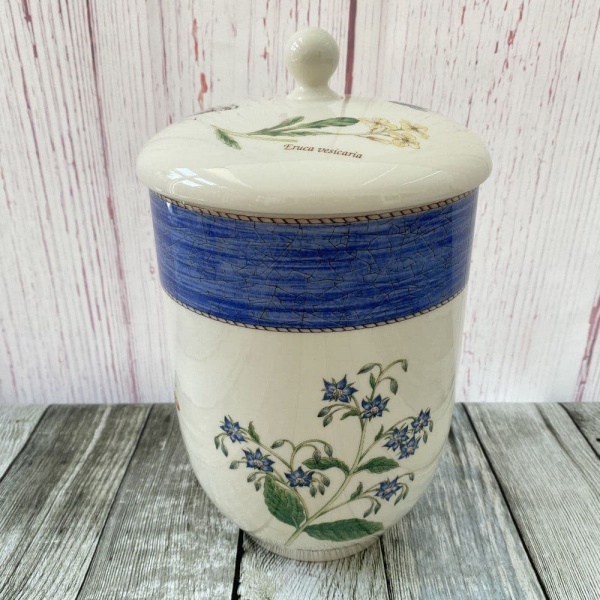 Wedgwood Sarah's Garden Storage Jar, Large, Tapered Base (Blue)