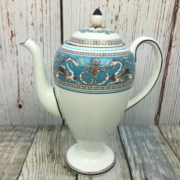 Wedgwood Turquoise Florentine Coffee Pot