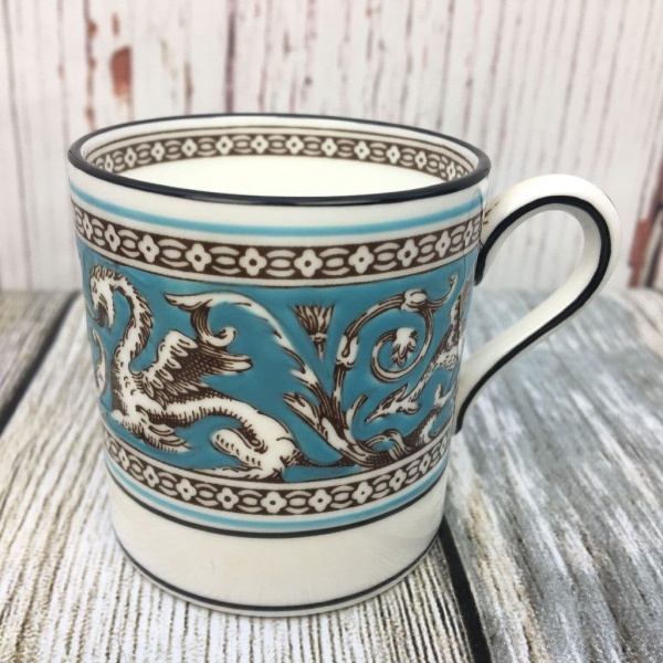 Wedgwood Turquoise Florentine Demitasse Coffee Can