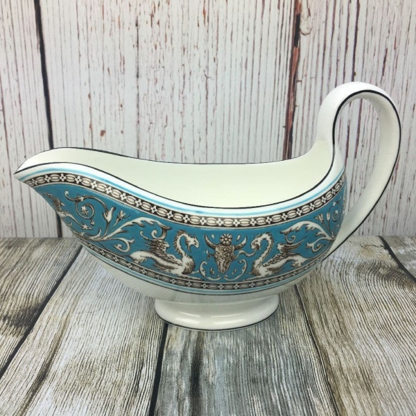 Wedgwood Turquoise Florentine Gravy Boat