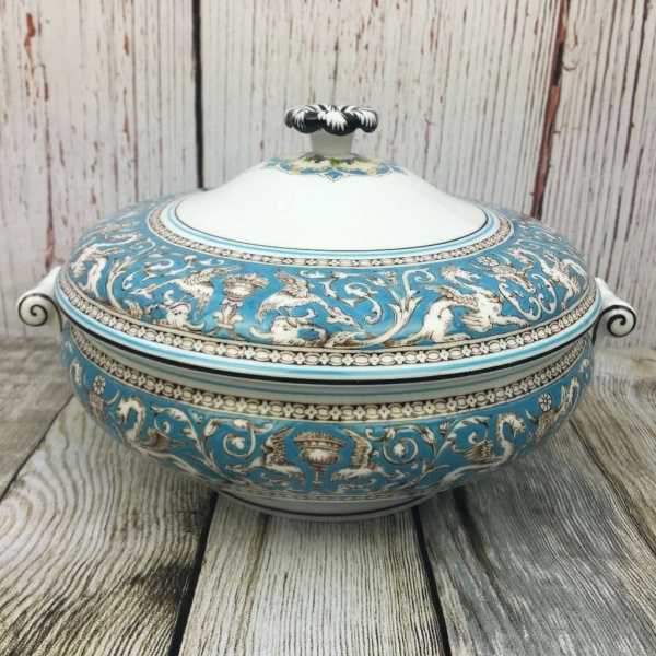 Wedgwood Turquoise Florentine Lidded Serving Dish