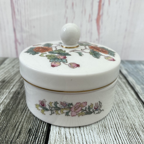 Wedgwood Kutani Crane (Gold) Trinket Box (Round - Knobbed Lid)